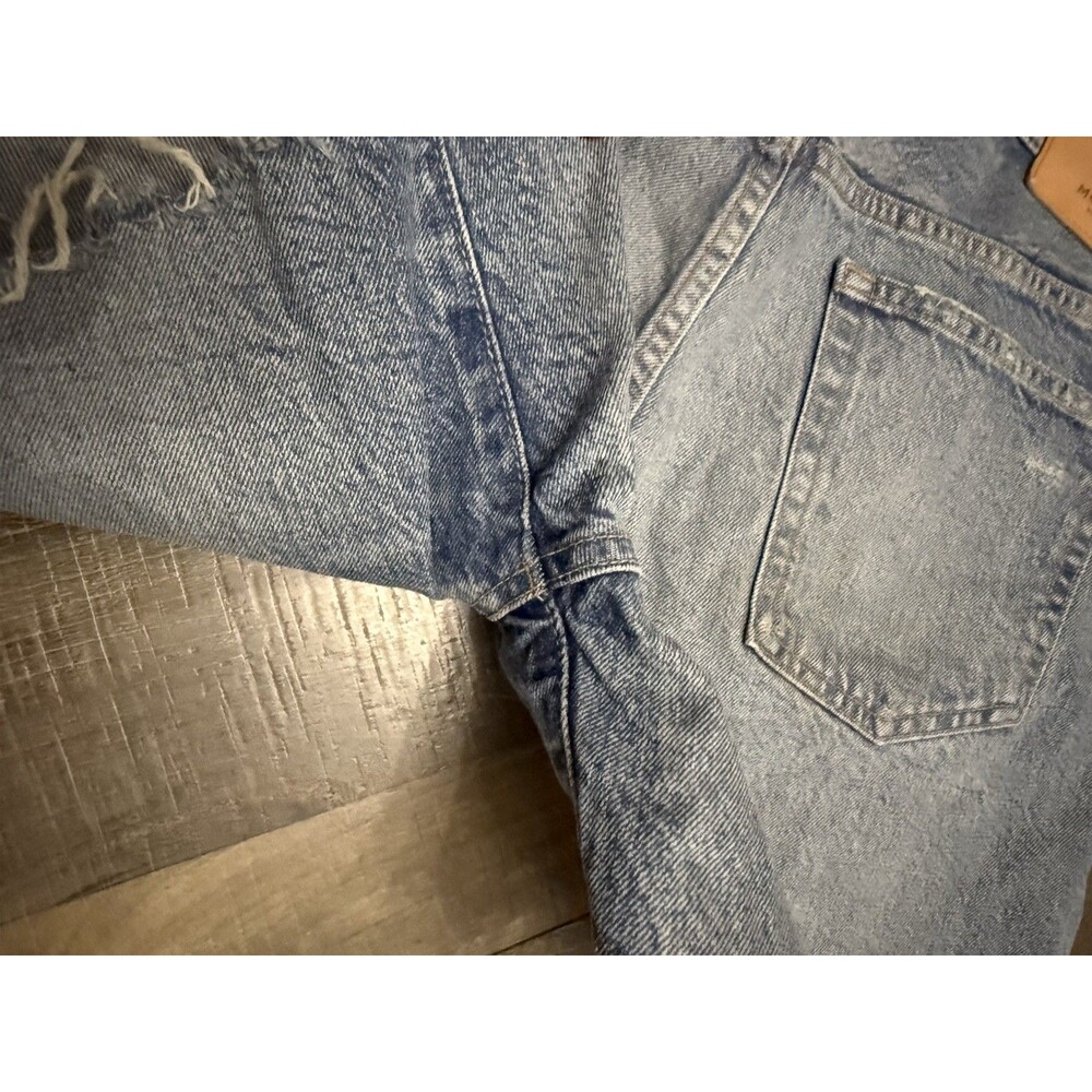 Moussy Light Blue Distressed High-Rise Jean Shorts - Picture 8 of 9